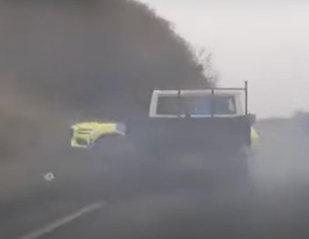 Banned driver rams UK police car off road during high speed chase