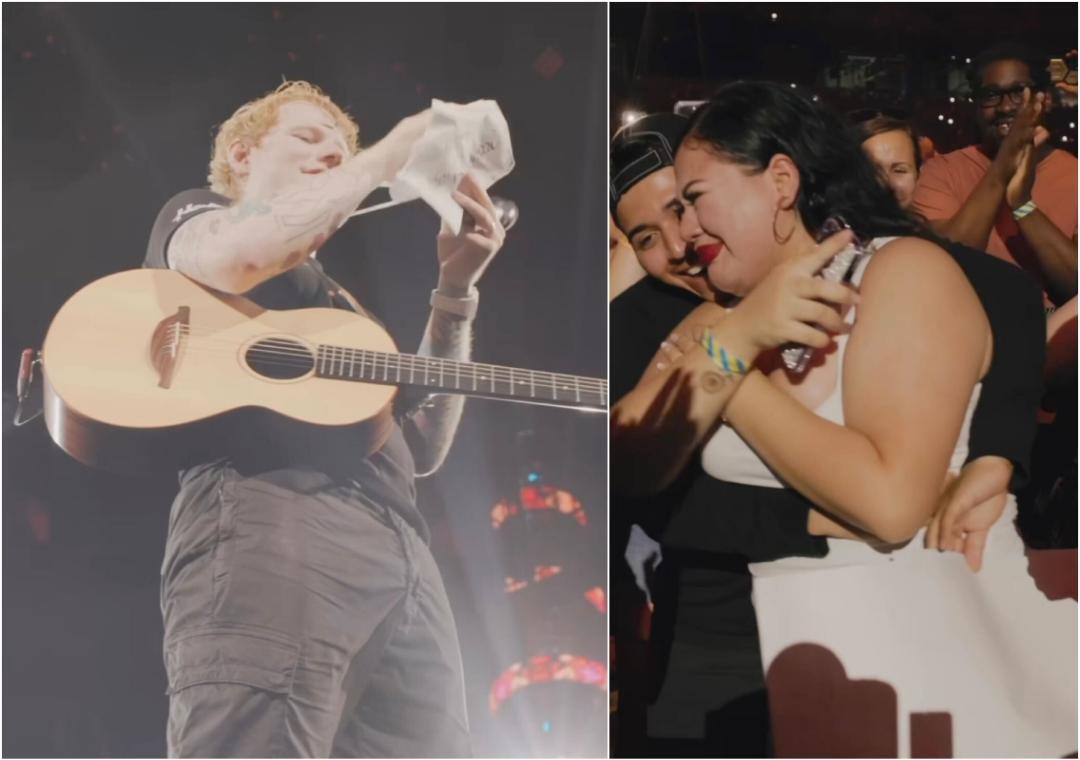 Ed Sheeran pauses concert to reveal gender of couple's unborn baby