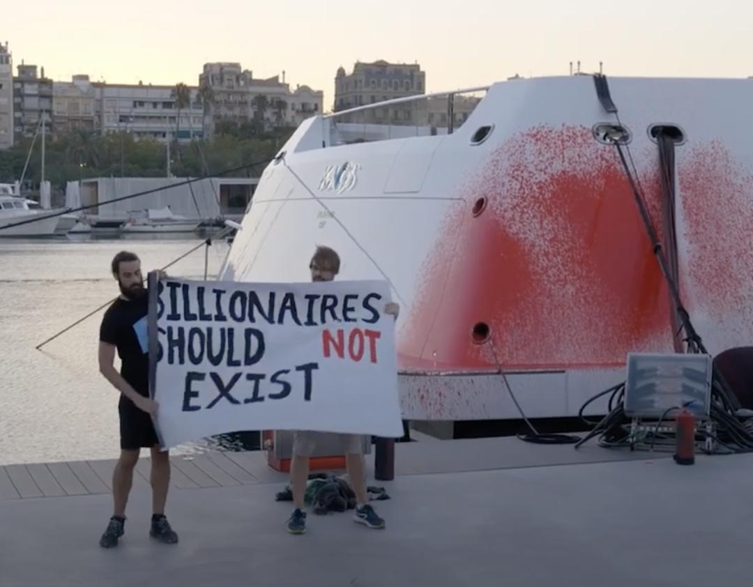 Activists deface Walmart heiress' 300million yacht for 2nd time