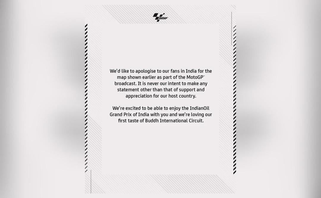 MotoGP shows distorted map of India; issues apology