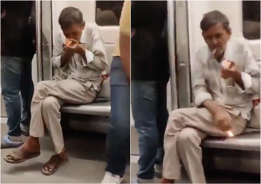 Man Lights Up Beedi Inside Delhi Metro Dmrc Reacts To Viral Video