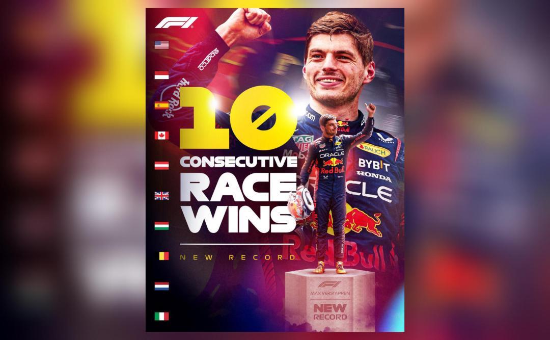 Max Verstappen Creates History Becomes First Ever F1 Driver To Win 10