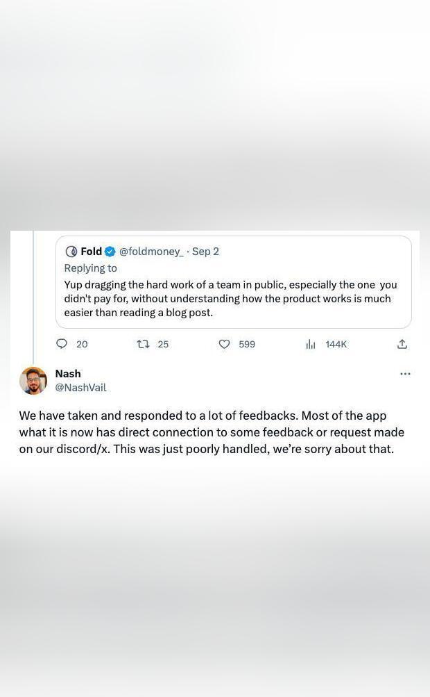 We f***ed up: Fold Money Founder Nash after startup's 'rude' tweet to user