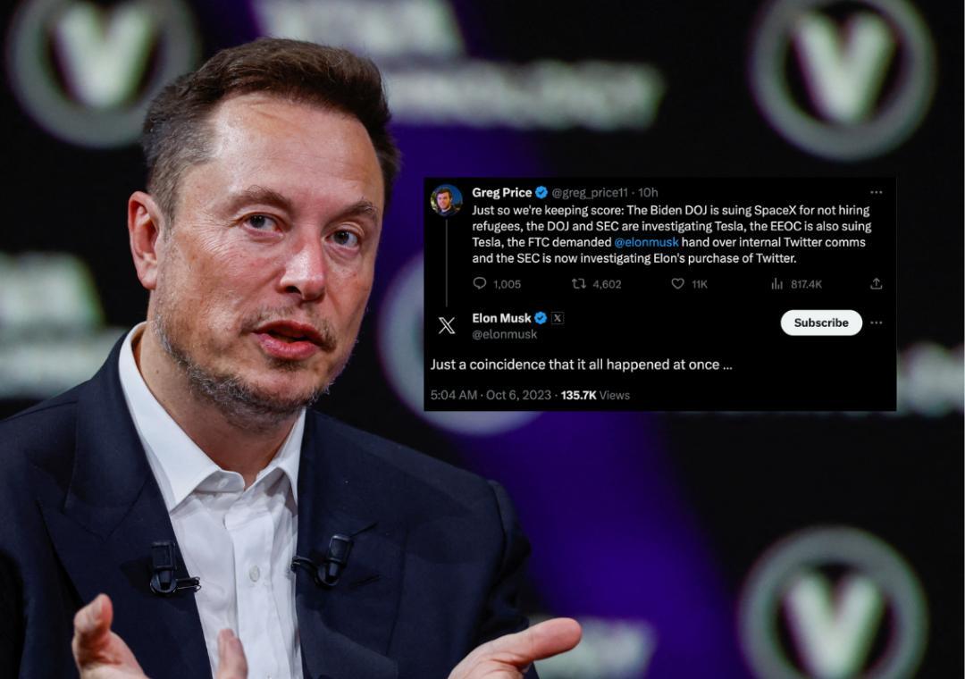 Coincidence it all happened at once: Musk on his US probe 'score'