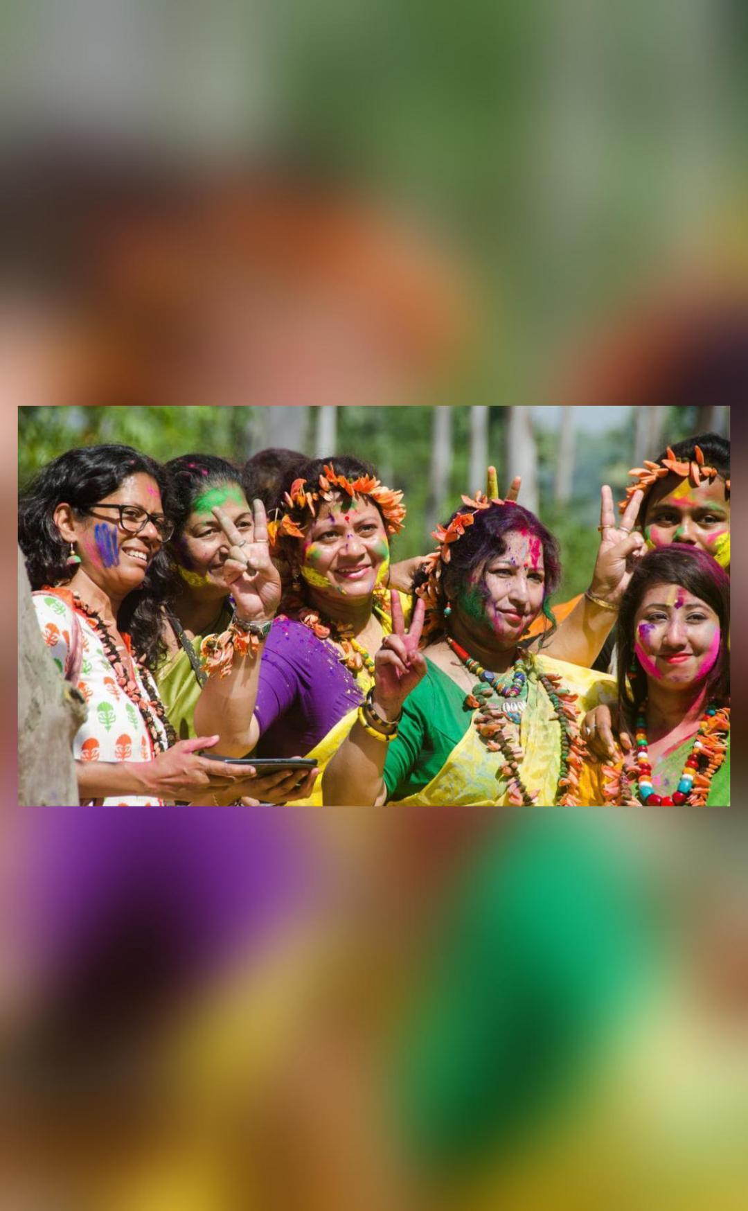 holi in shantiniketan