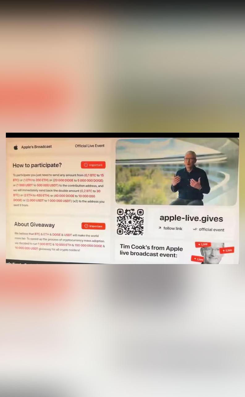 Deepfake Tim Cook Used in Crypto Scam During iPhone 16 Launch - OECD.AI