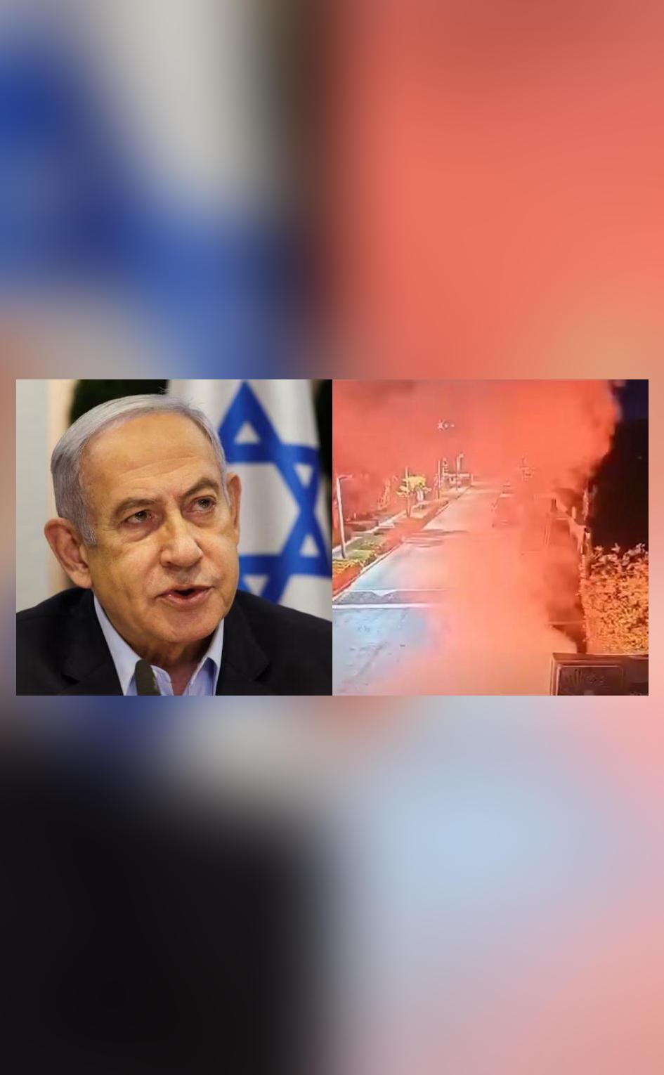 Netanyahu's home attacked with flare bombs