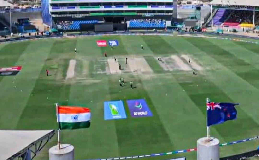 Indian flag displayed at Karachi Stadium after controversy.
