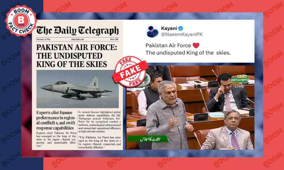 Pakistan's deputy PM quotes fake article to hail PAF over IAF