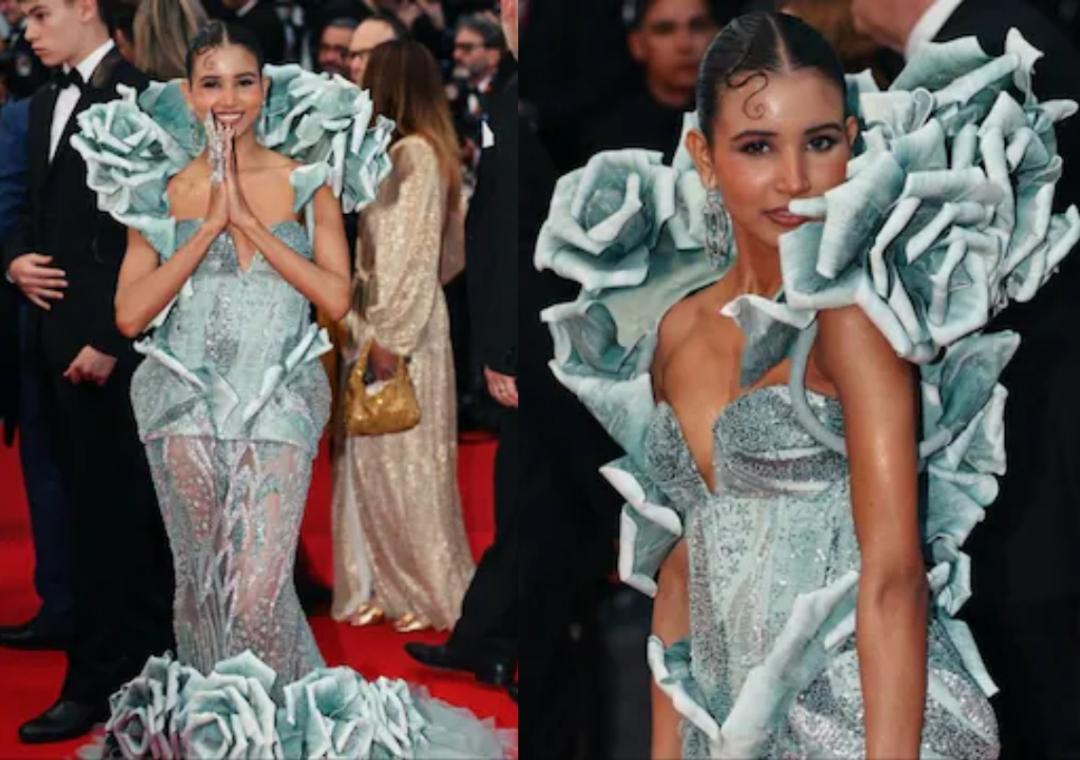 Nancy Tyagi returns to Cannes in self-designed floral gown