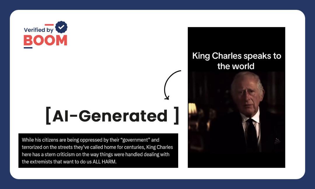 Deepfake of Charles III commenting on Trump and Iran viral as real