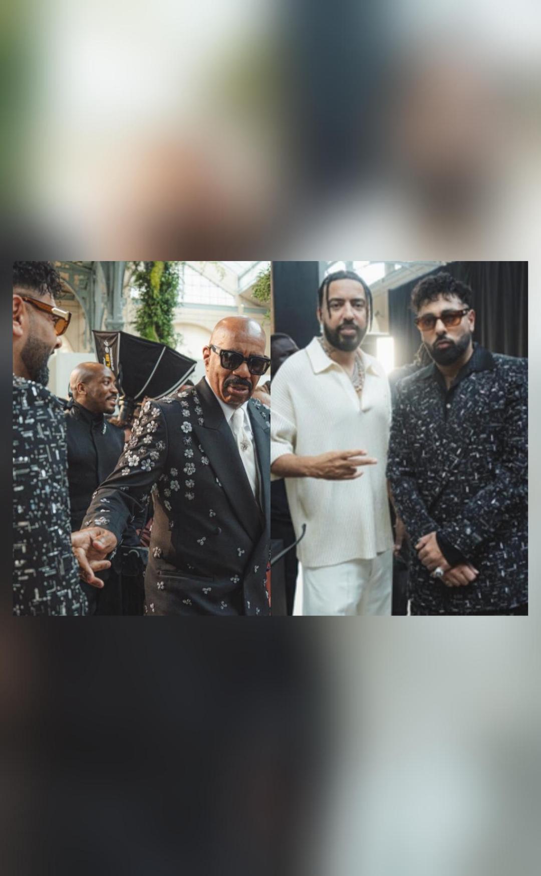 Badshah debuts at Paris Men's Fashion Week, poses with Harvey 