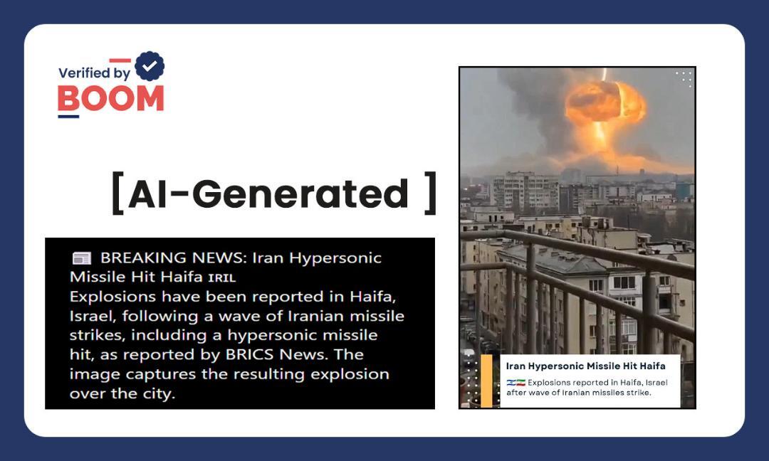 AI video peddled as real video of Iran's missile attack on Israel