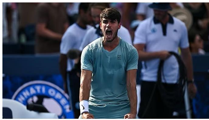 Alcaraz celebrates in fiery manner after win over Rublev