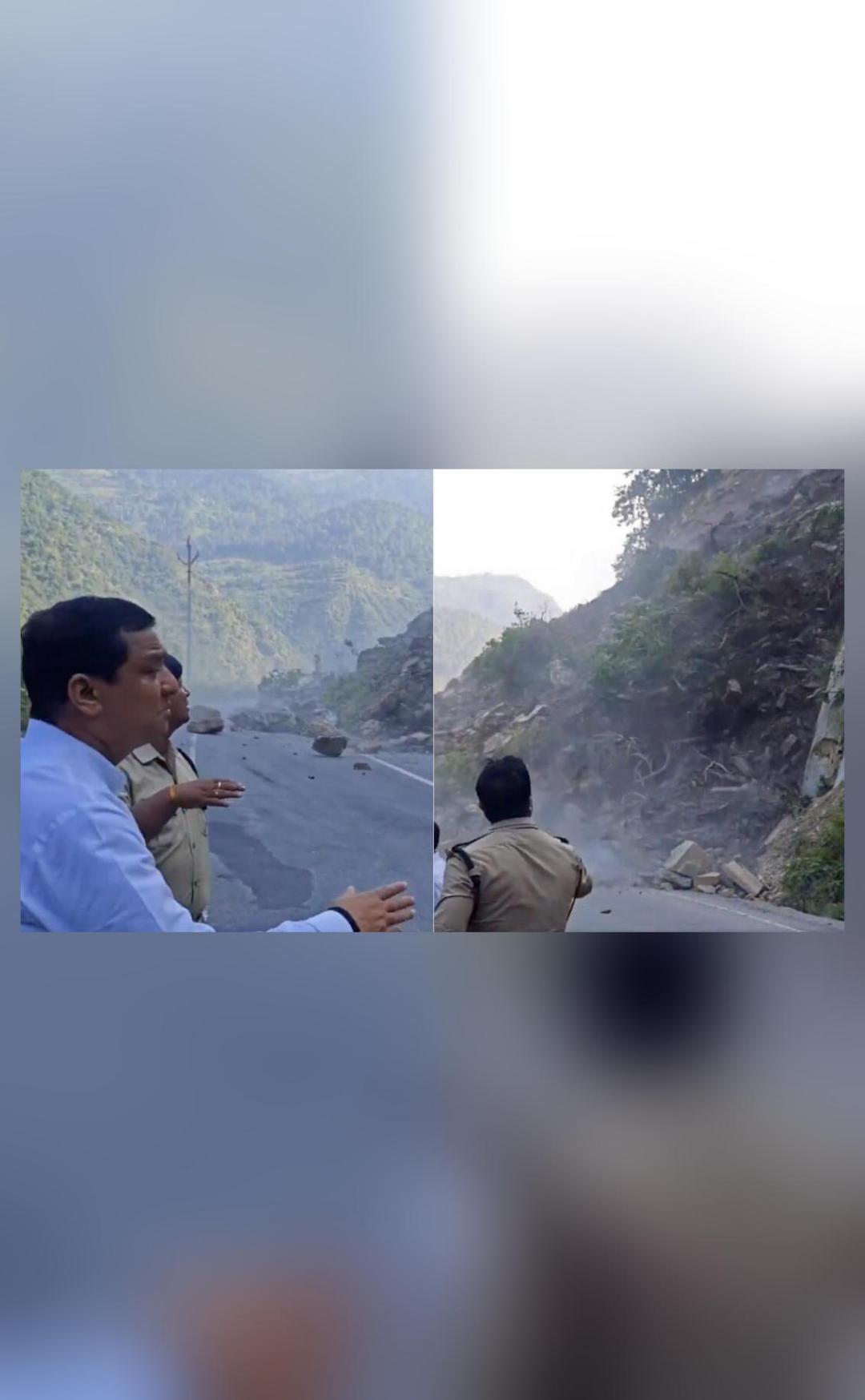 BJP MP narrowly escapes landslide on Badrinath National Highway