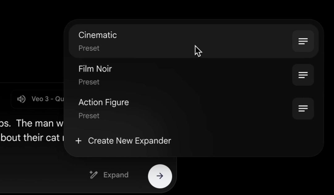 Google Flow Interface Google Flow launches feature to enhance video prompts with presets ...
