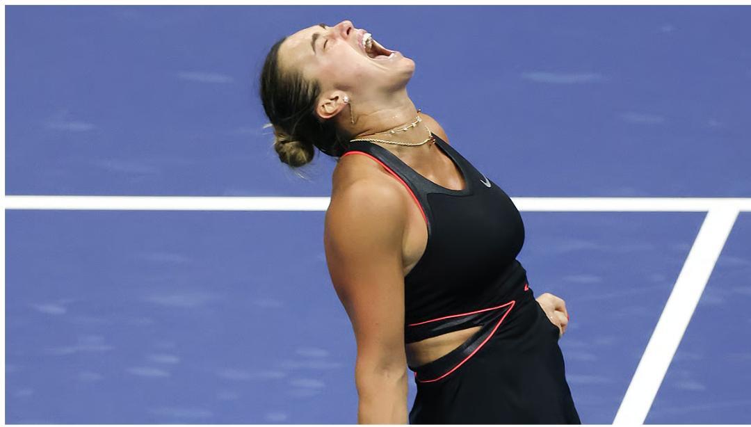 Sabalenka screams in joy after win over Pegula, shows video