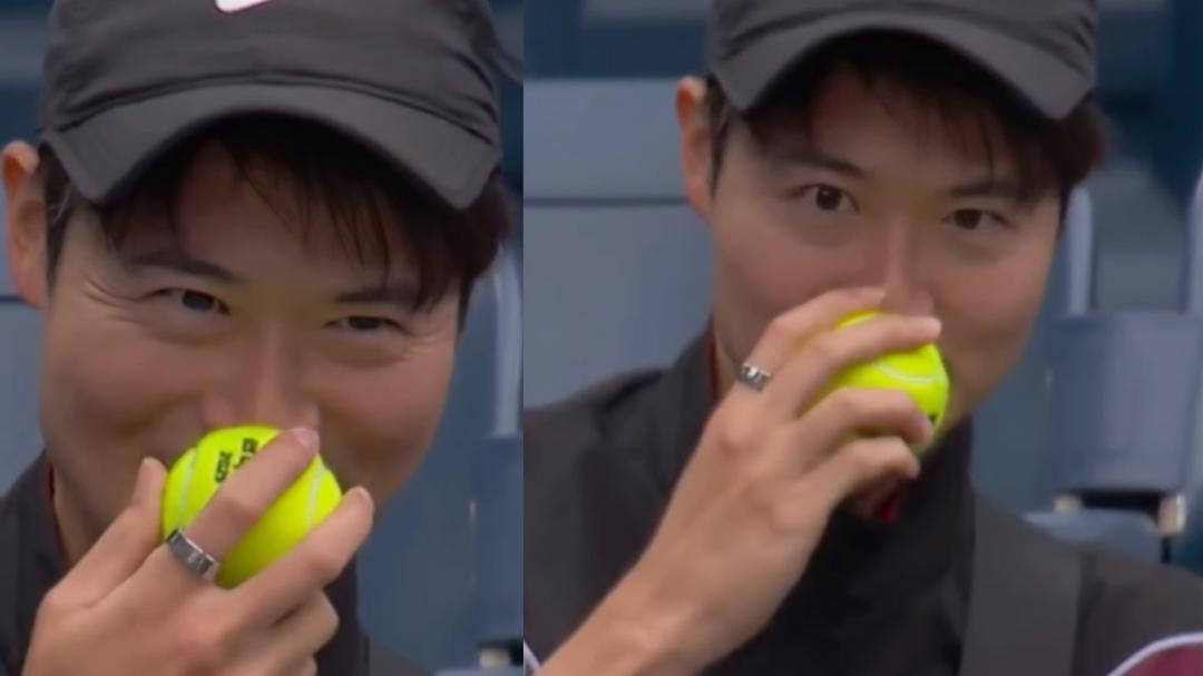 Fan goes viral for sniffing tennis ball at US Open 2025