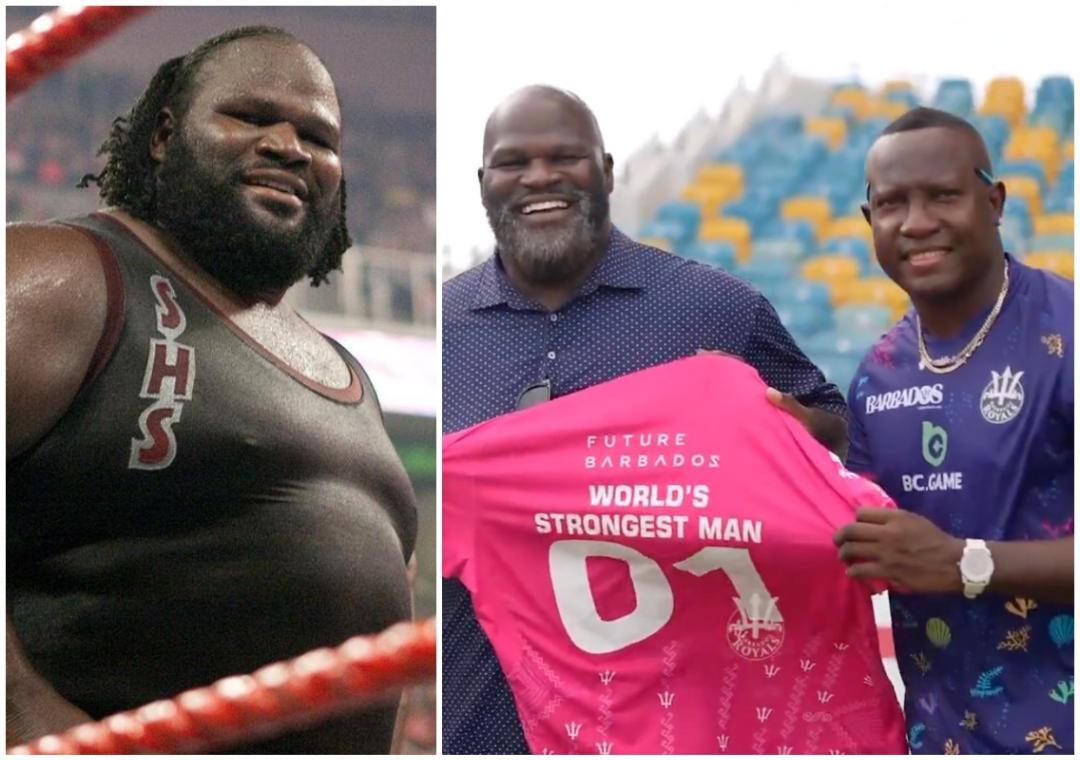 Barbados Royals gift 'World's Strongest Man' jersey to WWE legend Mark Henry