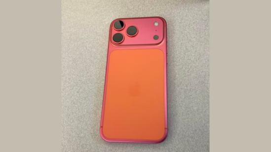 iPhone 17 Pro Max Cosmic Orange color fading to pink