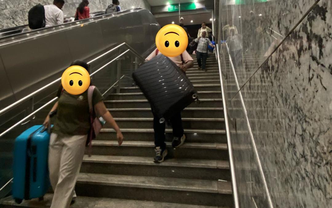 Journalist slams Mumbai Metro 3 for no escalators to descend