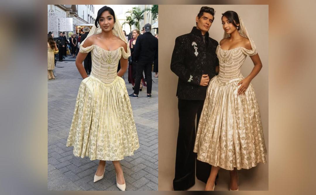 'NHIE' star Maitreyi dons custom Manish Malhotra Indo-western look