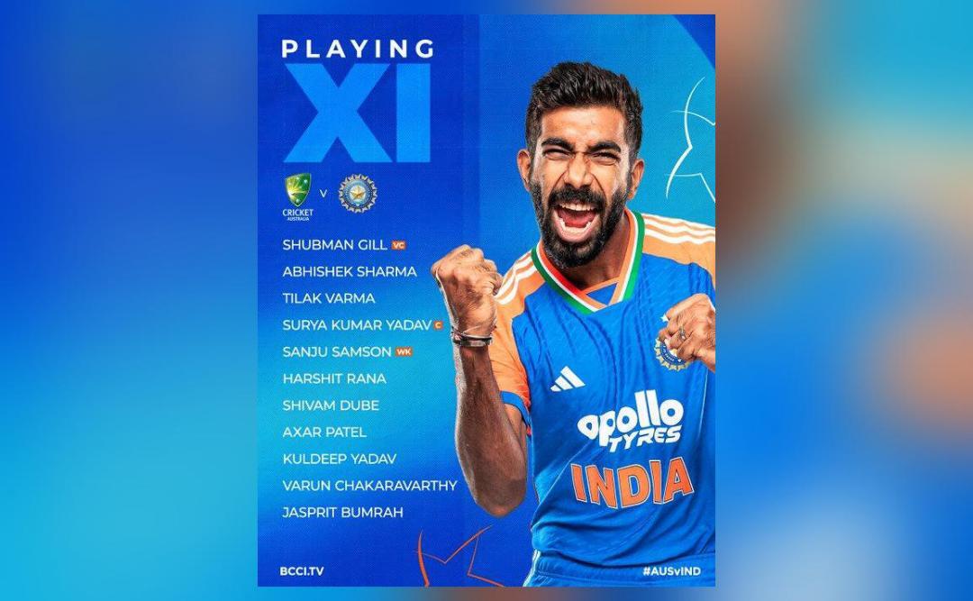 India lose 4th consecutive toss on Australia tour, announce playing XI for 1st T20I