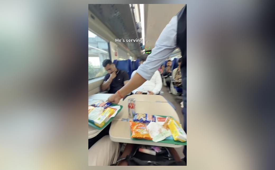 UK family praises Vande Bharat train journey, shows food tray with caramel popcorn