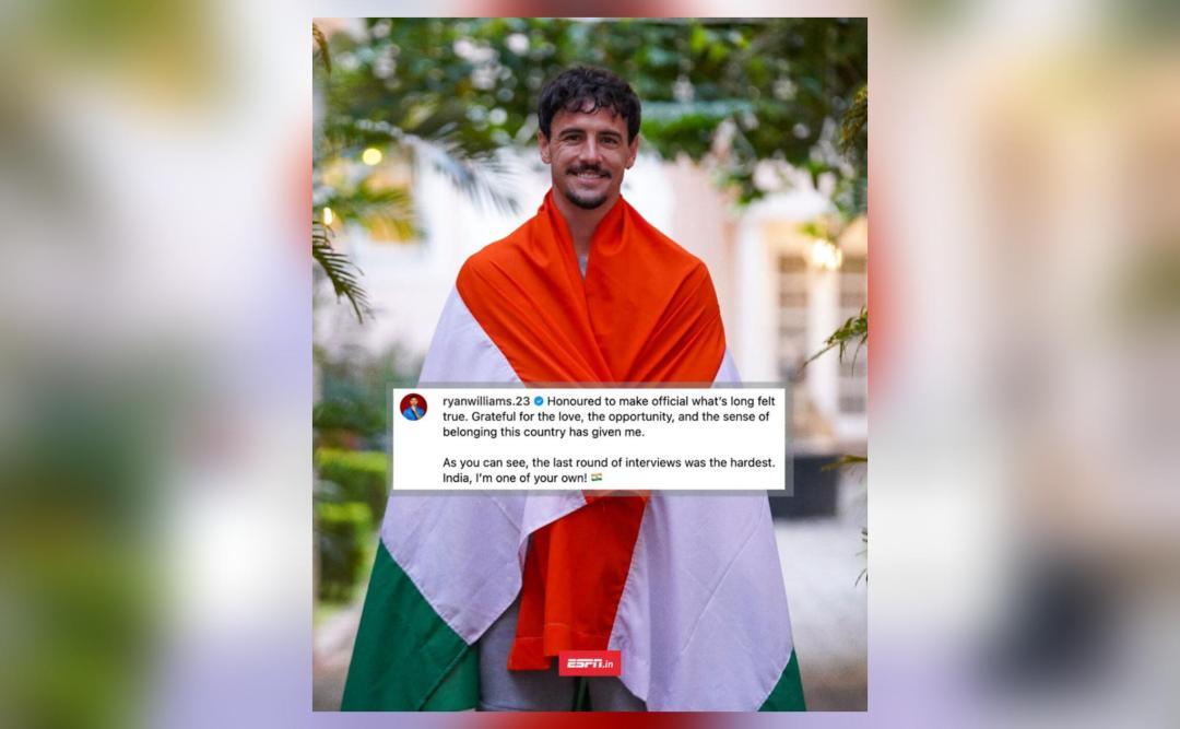 Australian footballer Ryan Williams gets Indian passport, called up to Indian national camp