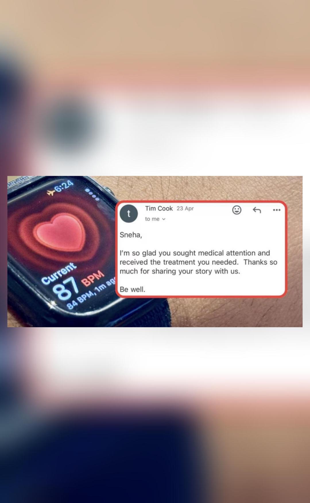Apple Watch saves woman's life with AFib alert in Delhi Health