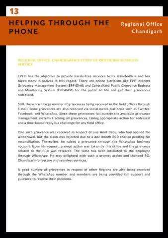 Regional Office, Chandigarh received grievance related to ECR through WhatsApp from Amit Babu. The RO took prompt action and resolved it providing a secure and seamless service.

#EPFO #SuccessStories #AmritMahotsav