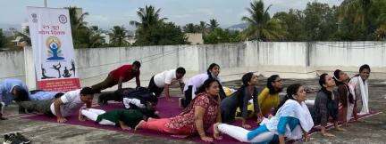 On 21st June 2022 all Regional offices of #EPFO celebrated International Day of Yoga. A pic of the celebration is posted here. #YogaForHumanity #IDY2022 #InternationalYogaDay #AmritMahotsav