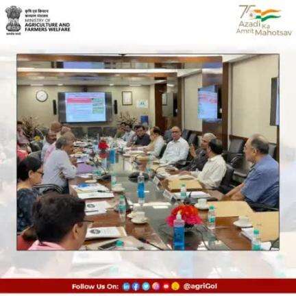 Pre Rabi 2022 DA&FW #ICAR Interface was held under the co- Chairmanship of Secretary (A&FW) and  Secretary(DARE) & DG,ICAR on 06.09.2022 at Krishi Bhawan, New Delhi.