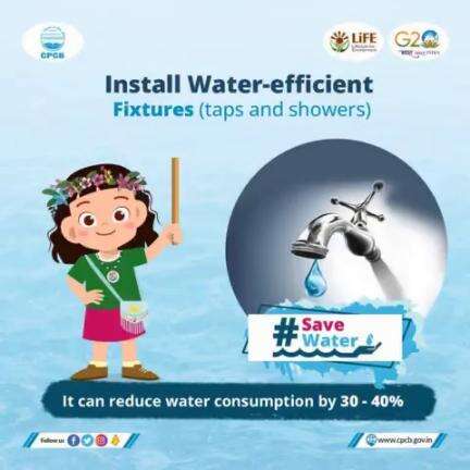 Install Water-efficient Fixtures (taps and showers) #ChooseLiFE #MissionLiFE #SaveWater