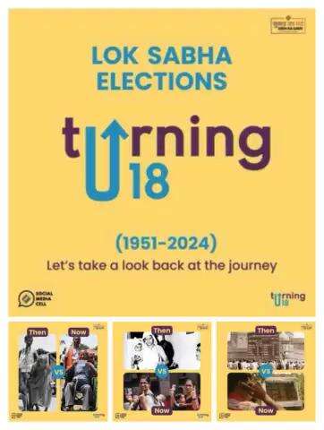 A journey like no other! 
The Indian elections have come of age as we enter the 18th #loksabhaelections 
Let’s take a look back on our journey as we are #Turning18
#thenandnow  #chunavkaparv  #deshkagarv