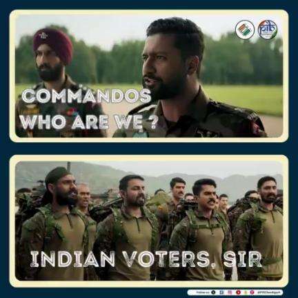 In the battleground of #democracy, we are the Commandos armed with our votes! It's our solemn duty to ensure that our voices are heard. Let's march to the polls and cast our votes for a brighter future.