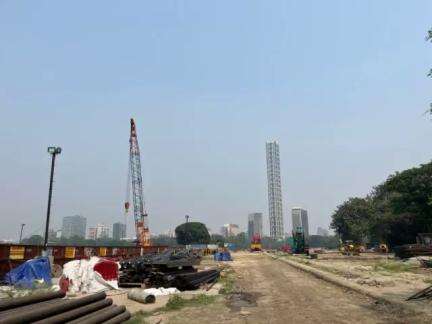 Construction work of #Victoria #Metro station of #PurpleLine begins....