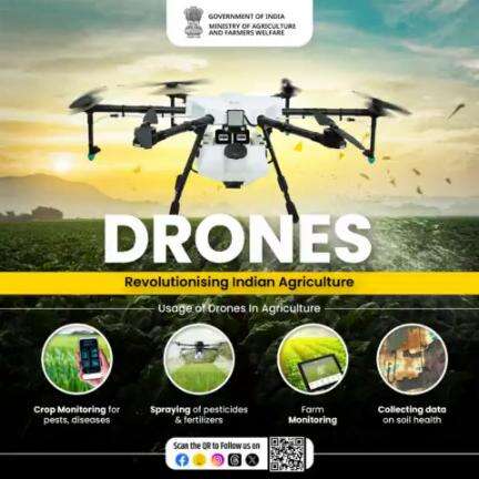 Drone technology in #agriculture offers precision monitoring and management with spraying of #pesticides & chemical fertilizers, farm monitoring & other uses, enabling #farmers to optimize crop health & increased yield.