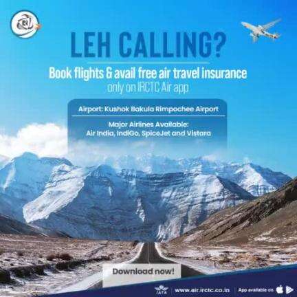 Answer the call of Leh and Ladakh by planning a trip with #IRCTCAir. 

Book flights on www.air.irctc.co.in