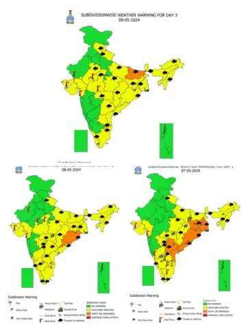 I. Heat wave conditions very likely to prevail over south Peninsular India today, the 07th May and abate thereafter.
ii. A fresh Heat Wave spell likely over Rajasthan and West Madhya Pradesh during 08th to 10th May, 2024. #heatwave