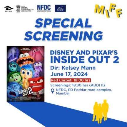 #MIFF2024 sets out the stage for special film screenings! 🎬🎞️

📽️ Join the screening of Disney & Pixar's Inside Out 2