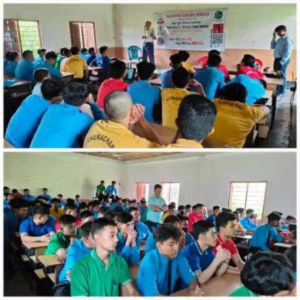 #DrugsFreeBharat
NCB-Imphal Zonal Unit. Anti Drugs Awareness program at CC Hr Sec Institution, Imphal.