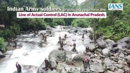 Indian Army soldiers celebrated #IDY2024 with YOGA near the Line of Actual Control in Arunachal Pradesh.