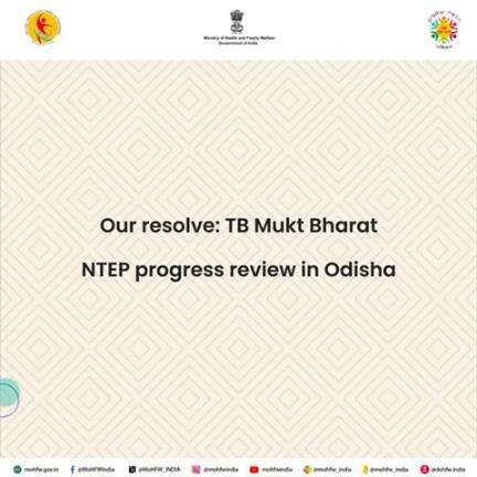 Sh. K. K. Tripathy, Sh. Rajendra P. Joshi, DDG, CTD visited Odisha to review the progress of NTEP initiatives. | #EndTB