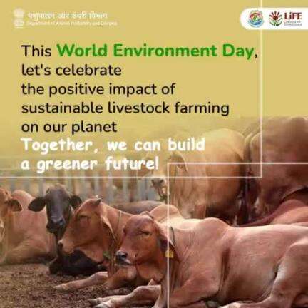 Celebrate World Environment Day by recognizing the positive impact of sustainable livestock farming on our planet. 
#sustainablefarming #SustainableLivestock #MissionLiFE