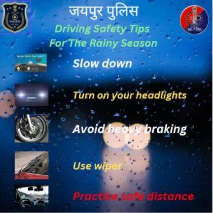 Driving Tips For Rainy Season⛈️🌧️🌧️
#JaipurPolice #rainforest #driving