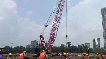 Construction work of #170metre long #DWall of #Victoria #Metro station of #PurpleLine completed. Rest of the work is going on smoothly.