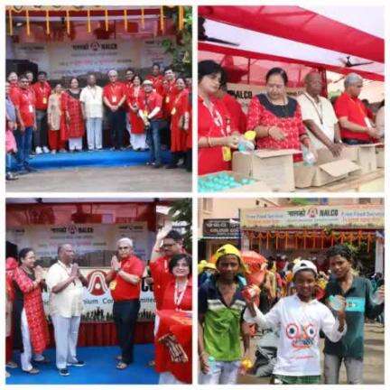 Celebrating homecoming on Bahuda (Return) #RathYatra, NALCO, under its CSR arm has arranged dry & cooked food at Puri.