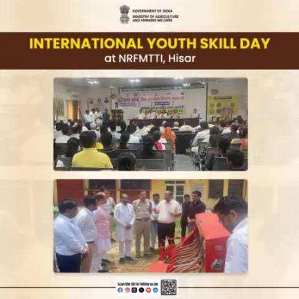 #InternationalYouthSkillDay was celebrated at NRFMTTI, Hisar, today. About 200 #NGOs were invited to the event & sensitized them about the #machinery available to curb #stubbleburning.