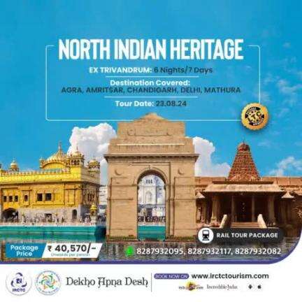 Discover the rich heritage and historical marvels of North India with #IRCTC Tourism!